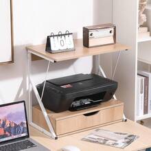 2 Tier Drawer Storage Rack For Kitchen Microwave & Office Printer - Maple - View 5