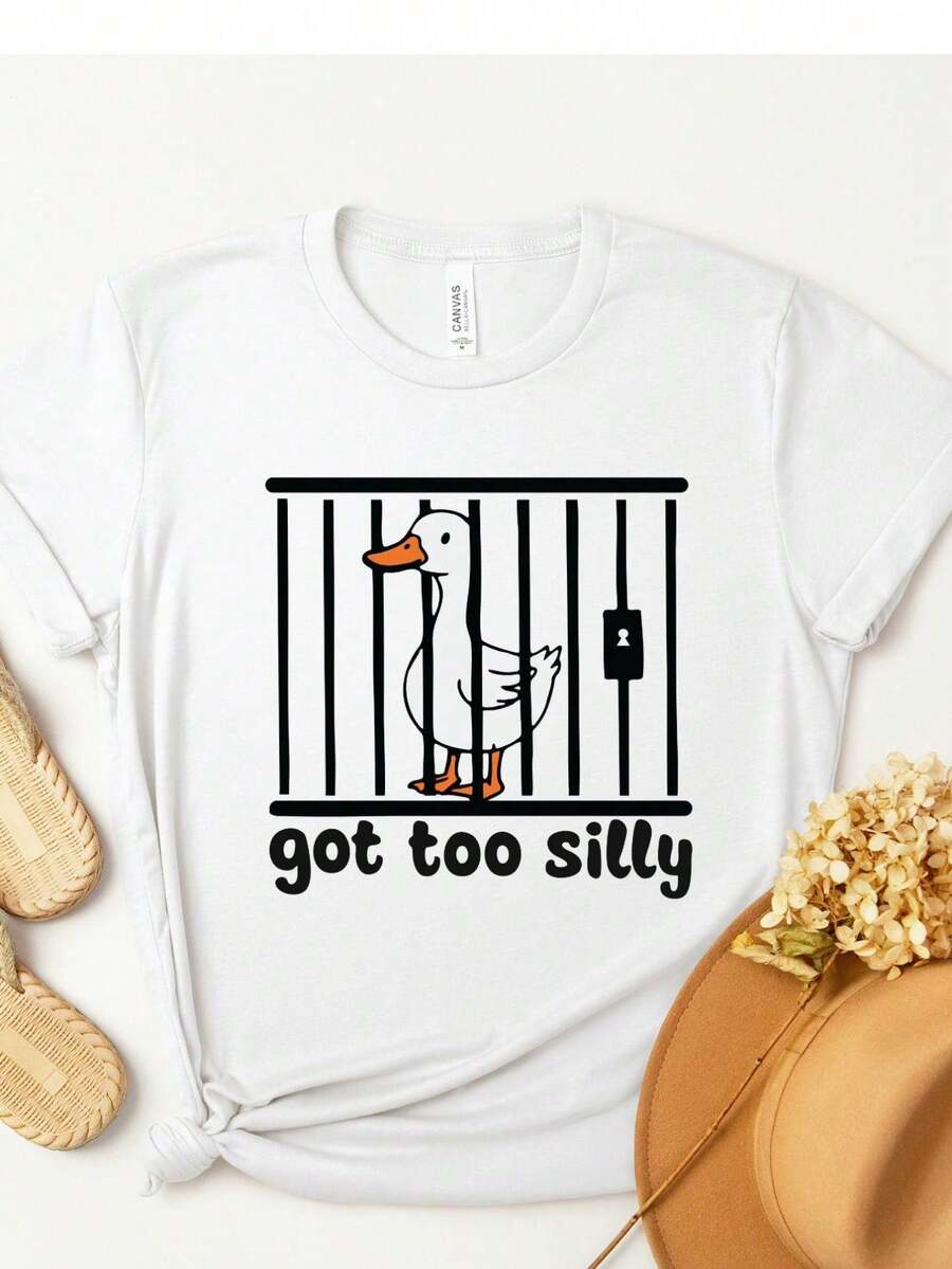 White Casual T-Shirt With Dinosaur Print For Kids, For Kindergarten Graduation, 4th Of July, Lightweight And Soft For Boys And Girls - Black and White - View 1