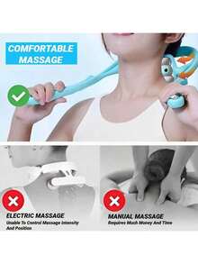 Neck And Shoulder Massage Manual Handheld Clip-On Kneading Relaxer For Home Use - Multicolor - View 2