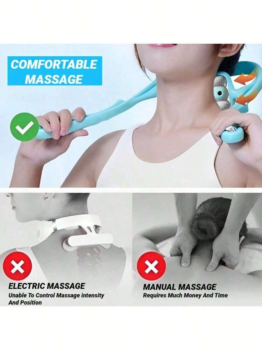 Neck And Shoulder Massage Manual Handheld Clip-On Kneading Relaxer For Home Use