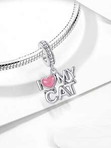 1pc Fashion "I Love My Dog" Pendant, Suitable For Women's Bracelet, Bangle DIY Jewelry Making And Daily Matching Decoration - Beads 1 - View 7