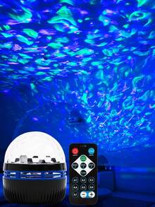 1pc LED Water Wave Projection Lamp, Dimmable Indoor Ambient Lighting, USB Powered With Remote Control, Adjustable Lighting Color, Suitable For Bedroom And Home Decor, Great Birthday And Holiday Gift - Water Ripple Projector - View 4