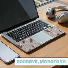 1 Set Pegatina Decorativa para Carcasa de Portátil de 15.3*10.6 Pulgadas Compatible con Apple Compaq/Apple/HP/15.6 Pulgadas-16 Pulgadas y Series Inferiores Pegatina Protectora con Patrón Impreso DIY Sin Residuos Resistente a Arañazos (Incluye 2 Pegatinas para Reposamuñecas) - Ver 2