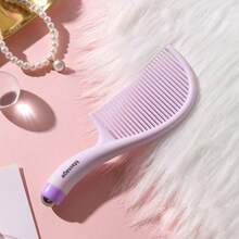 1pc Handle Ball Massage Wide Tooth Comb, Curved Ergonomic Anti-Tangle Plastic Comb For Curly And Thick Hair - Multicolor - View 10