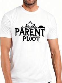 godón - Transpirable, suave y ligera - Presenta el diseño del logotipo "Parent Prothe Mountain" - Camiseta casual de manga corta con diseño divertido vintage, ideal como regalo para alguien. - Blanco - Ver 1