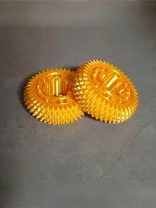 3D Printed Durian Gear , Silent Smooth Rotation EDC Stress Relief Toy, Portable Desktop Decor Anxiety Relief Gadget, Unique Creative Hand Spinning Gift For Friends - Gold - View 3