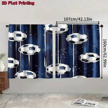 2pcs Modern Football Printed Semi-Sheer Curtains, Affordable Material, Rod Pocket Polyester Curtains, Suitable For Bedroom, Office, Living Room - Machine Washable, Easy Installation, Durable Home Decor, 90-100gsm Knitted Woven - Multicolor - View 14