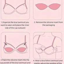 Reusable Silicone Bra Pads - Invisible Lifting Pads, Suitable For Swimwear And Lingerie, Soft And Thick, Natural Lift, Perfect For Bikinis, Dresses And Tank Tops - A - View 12