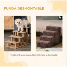 Scala per Cani a 4 Gradini Scala per Animali Domestici con Rivestimento Rimovibile e Lavabile per Letto Divano 60x35x44 cm - 60*44*34 cm - Visualizzare 5
