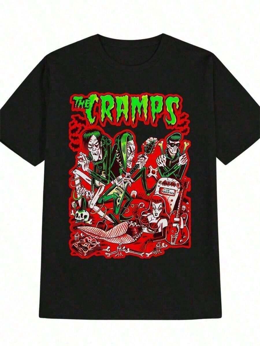 Ropa de hombre; Camisetas de verano; Camiseta casual de cuello redondo para hombre con estampado gráfico 3D de calambres - Diseño divertido y audaz, camiseta de verano de corte regular, rega - Blanco - Ver 1