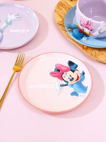 Disney Mickey Mouse Ceramic Tableware 5-Piece Set, 3D Embossed Bowl, Plate, Cup, Home Dining Gift Box - Multicolor - View 7