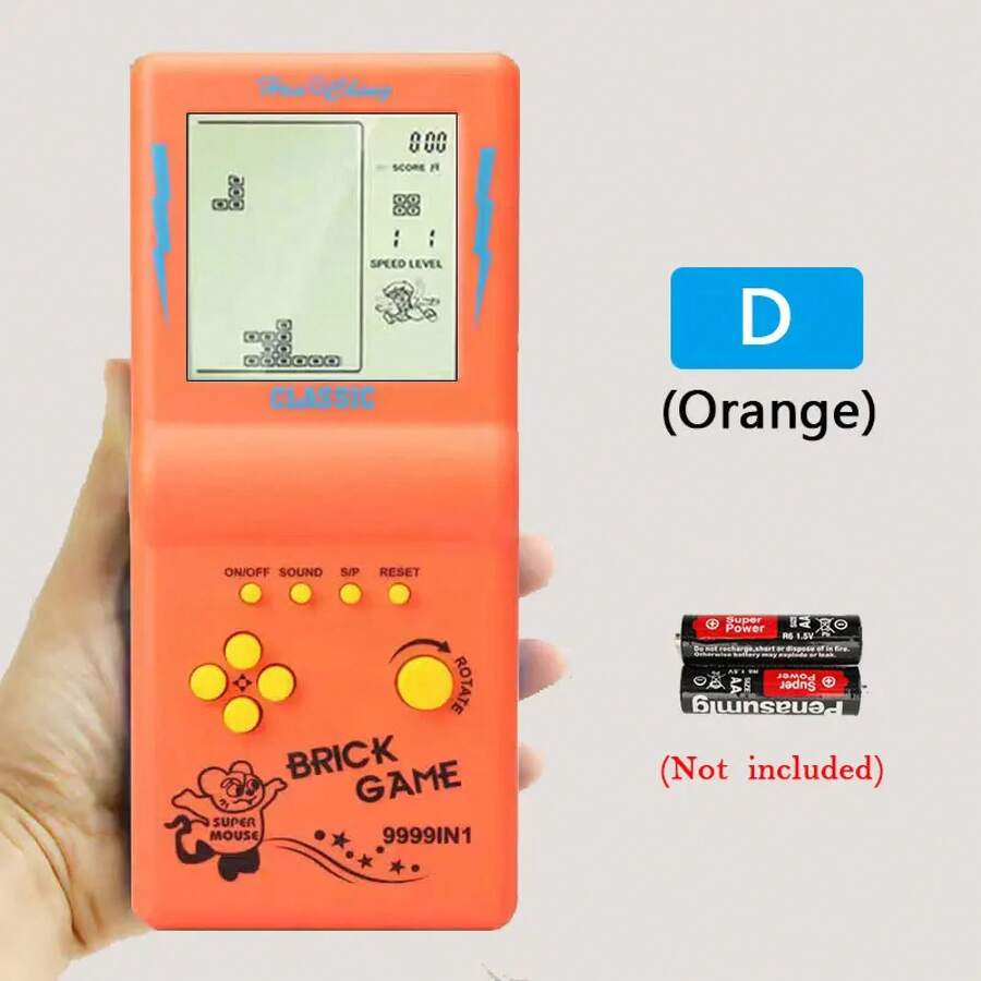 Retro Handheld Game Console, Classic Console, Screen, Nostalgic Pocket Game Machine, Puzzle Toys For Kids - D-orange - View 1