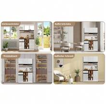 105 * 45 * 185 Cm, Modern Kitchen Cabinet, Sideboard, Sideboard, High-Glazed Cabinet, Metal Handle, Side Tables, Sideboards, Kitchen Cabinets, Sideboards, Kitchen Cabinets, Kitchen Cabinets And Kitchen Cabinets. - View 4