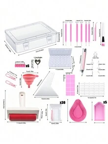 5D Diamond Painting Kit With Tools - Complete DIY Craft Set, Includes Diamond Tray, Embroidery Box, And Bead Roller - Suitable For Diamond Art Enthusiasts, New Diamond Painting Kit - Multicolor - View 3