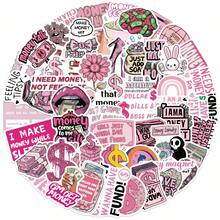 50Pcs Fashionable, Personalized, Creative DIY Exquisite Decorative Stickers, Can Be Used For Scrapbooks, Laptops, Luggage, Guitars, Water Bottles, Phone Cases, Etc., Popular Stickers School Supplies - A - View 9