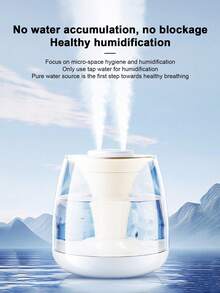Humidificador de gran capacidad con doble rociado, humidificador de aire para escritorio de oficina, hogar y dormitorio, con gran niebla y funcionamiento silencioso - Ver 3