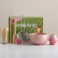 1pc/7pcs Japanese Kiln-Fired Matcha Tea Set, Other Tea Sets, Complete Matcha Tool Set, Full Matcha Tools, Matcha Set, Matcha Whisk Set, Matcha Tools, Matcha, Matcha Plate, Matcha Tools, Cup, Matcha Related Products, Including Matcha Bowl, Matcha Whisk, Matcha Cup, Matcha Whisk, Matcha Spoon, Tea Bowl Set, Matcha Brewing Tools - Multicolor - View 9