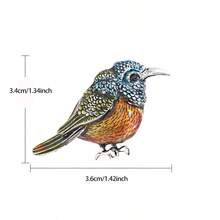 1pc-Elegant Fashion Bird Animal Zinc Alloy Brooch Suitable For Women's Daily Wear Clothing Backpack Hat Accessory Holiday Gift - Multicolor - View 14