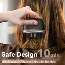 Mini Wireless Hair Straightener Brush, Compact & Portable, Up To 200°C, 3 Temperature Settings, Dual Anti-Scald, Type-C 2000mAh, Suitable For All Hair Types, Perfect Gift For Women - Multicolor - View 5