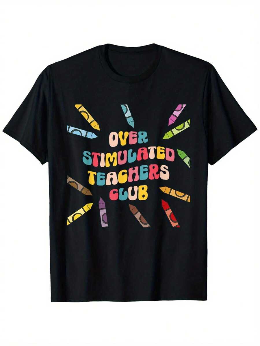 % Algodón, Corte Holgado, Unisex, con Humor Específico para Maestros, Tallas S-(S para Pequeña), Ropa Casual para Educadores, para el Hogar y Regalos - Diseño de Miembro del Club Groovy - Negro - Ver 1