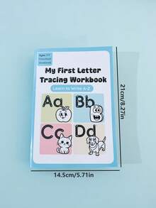 1 pieza Libro de práctica de alfabeto para niños, cuaderno de ejercicios de lectura y aprendizaje de patrones de palabras, regalo pequeño de aprendizaje para la temporada de regreso a la escuela y graduación de estudiantes, adecuado para la educación infantil temprana - Multicolor - Ver 8