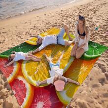 1pc Oversized Sand-Proof Quick-Dry Beach Towel Mat, Suitable For 1-3 Adults - Lightweight, Durable Polyester Fabric - Perfect For Travel, Camping, Hiking And Leisure Beach Time, Beach Mat, Picnic Mat, Campsite Cover - Multicolor - View 5