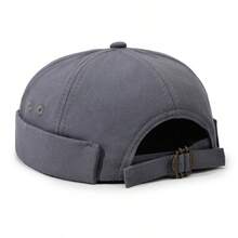 Spring/Autumn Landlord Hat, Men's Brimless Skull Cap, Street Dance Hip-Hop Hat, Japanese Retro Style - A - View 12