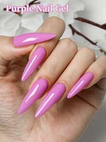 AiFer 15ml/Pc Purple Gel Nail Polish - Long-Lasting Glossy, Highly Saturated Shine, Durable Gel Nail, Suitable For Nail Salon DIY, Women Gift - Lilac Purple - View 5