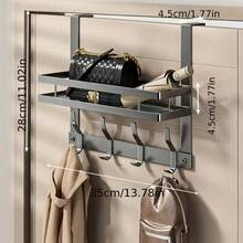 Over The Door Hook Rack - Door Back Hanging Hooks Towel Rack, Suitable For 1.33-1.77 Inch Thick Doors, Easy To Install, Household Essential, Kitchen & Bathroom Accessory - Multicolor - View 4