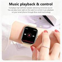 Women Pink Smart Watch With Bluetooth Call And Music Player, Fitness Band With Step Counter Sleep Tracking Alerts, Compatible With IPhone Android For Workout Office Commute Summer - View 7