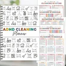 ADHD Cleaning Planner (Spiral Bound) - Color-Coded Cleaning Schedule, Daily/Weekly/Monthly/Yearly Planner, Cleaning Task Checklist, And Cleaning Log For Students And Homemakers School Supplies - one-size - View 5