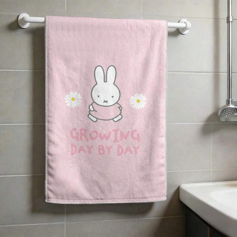 Miniso Handuk Kartun Miffy Bunny, Daisy & Karakter Lainnya, Terbuat dari Katun Murni Lembut, Tersedia dalam Kemasan 1, 2, 3, 4, 5, dan 6 Buah, Sempurna untuk Kamar Mandi & Penggunaan di Rumah - warna - View 1