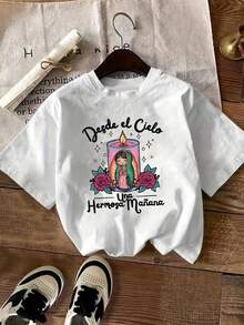 Comfortable Breathable Crew Neck T-Shirt - Putih - View 1