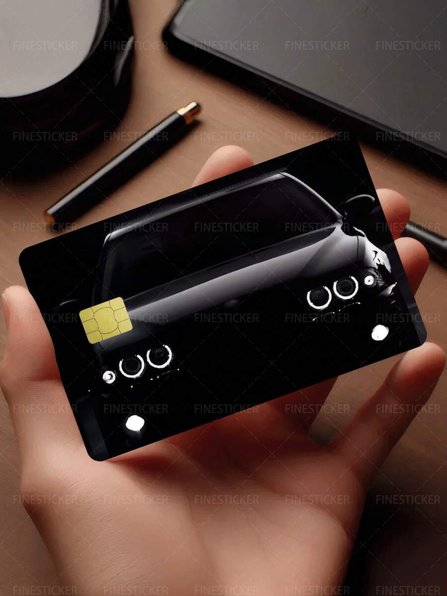 1pc Black Racing Credit Card Cover Sticker Protective Card Sleeve, PVC Material Anti-Fingerprint Durable Scratch-Resistant Wear-Resistant Skin, Party Birthday Gift, Suitable For Men And Women, Small Chip Card, Bank Card, Credit Card, Transit Card, Key Card, Student Campus Card Personalized DIY, Privacy Protection - Multicolor - View 1