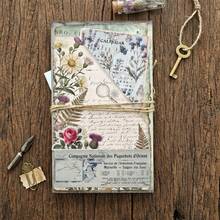 Vintage Librairie Notes Junk Journal Folio Kit, Creative Folio Booklet & Mini Folder Kit, Vintage Junk Journal Decor Supplies, DIY Scrapbook Handcraft Set For Handmade Projects With Instruction Video - YC0035 - View 6