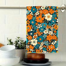 2 Packs Multicolor Floral Kitchen Towels, 16x24 Inches, Machine Washable & Reusable Dish Cloths For Cooking, Baking, And Kitchen Decor - Multicolor - View 10