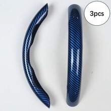3pcs Non-Slip Steering Wheel Cover - Faux Carbon Fiber Pattern + High Reflectivity High Brightness + Segmented Embedded Design + Easy Installation + No Inner Ring, For Car/MPV/SUV/RV/Pickup/Van - 3pcs - View 11