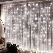1pc USB-Powered Room Background Decorative String Lights, 8 Lighting Modes, Curtain Lights, Indoor Decoration, Holiday Atmosphere Decor - USB Curtain Light - View 2