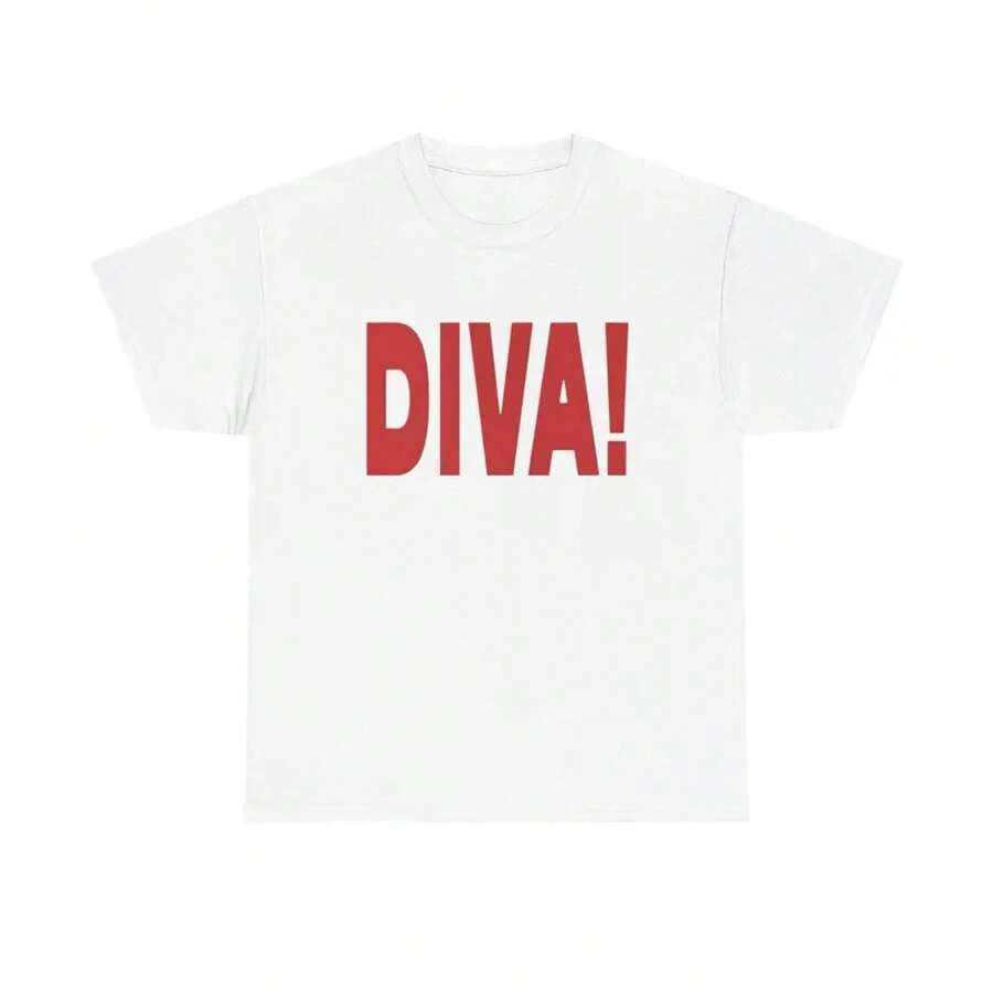 Diva-T-Shirt – Lustiges, selbstbewusstes Statement-Shirt – Unisex-Grafik - Weiss - Übersicht 1