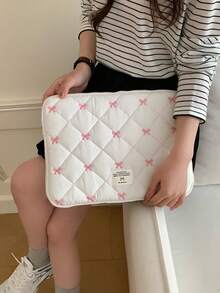 Bolsa de cuaderno con lazo lindo, compatible con 10/11 pulgadas, bolsa de almacenamiento de tableta ligera, funda protectora de computadora portátil de 13/14 pulgadas, bolsa interior de computadora de 15/15.6 pulgadas - Ver 22