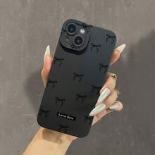 Una funda para teléfono de  con un sencillo diseño de moño de ojos negros.. - Multicolor - Ver 4