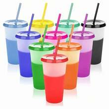 Vaso Mágico Novedoso Reutilizable que Cambia de Color con Bebidas Frías - Color Sorpresa - Multicolor - Ver 1