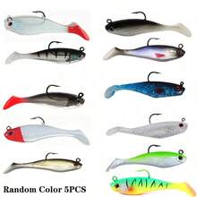 Long-Range High-Density T-Tail Soft Bait, Red Head Glow-In-The-Dark Strong Fish Attractant, Wear-Resistant Single Hook With Lead, Anti-Snag Bottom For Black Bass And Largemouth Bass, Highly Elastic Strong Fish Attractant For Saltwater And Freshwater - Multicolor - View 15