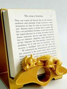 3D Printed Sleeping Dragon Book Clip, One-Handed Reading Ring Page Holder & Bookmark, Book Page Clip, Dragon Shaped Bookmark, Ergonomic Bookmark, Suitable For Page-Less Reading --- Ideal Gift For Book Lovers, Readers, Students And Professionals - Sleeping Little Dragon - View 5