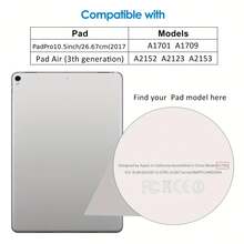 2入組 HD 9H 鋼化玻璃螢幕保護貼,適用於 iPad Air 3 / Pro 10.5 2017 A1701/A1709/A2152/A2123/A2153,耐磨防碎、防油防指紋膜 - 無色 - 查看 5