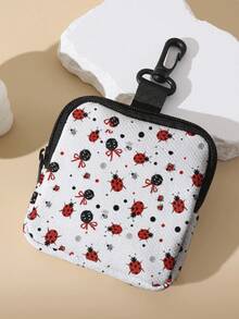 Dog+Insect Print Wallet,Key Bag,Shockproof & Scratch-Resistant. Portable For Earphones, Cables, Coins Etc. Unisex, Great For Daily Use & Gifts - Multicolor - View 2