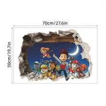 Paw Patrol 1件裝汪汪隊主題牆貼，包含多款小狗造型牆貼，自黏式設計 - 卡通 - 查看 9