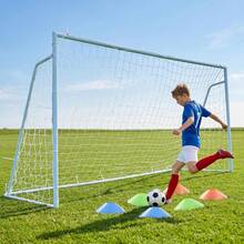 12*6 Foot Backyard Soccer Goals, 2 Inch Diameter Powder Coated Galvanized Steel With Training Target Net, For Kids And Adults - Black - View 5