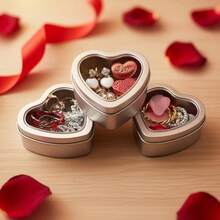 Kit de fabricación de velas con forma de corazón de 2 oz, 9 latas de metal con forma de corazón hueco con tapas transparentes & 38 accesorios completos para la fabricación de velas, adecuado para manualidades de velas DIY, almacenamiento de caramelos, regalos festivos & almacenamiento de pequeños recuerdos - 9 juegos/47 piezas - Ver 6