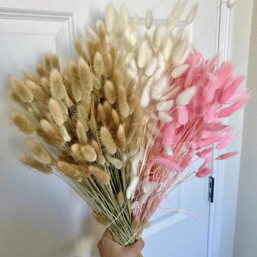 30~240pcs 17 Inch Multicolor Artificial Rabbit Tail Grass, Faux Rabbit Tail Grass Stems For Home Decor, Suitable For Bohemian Style Floral Arrangements, DIY Crafts, Home Kitchen And Wedding Decor, Christmas Decor - Multicolor - View 1